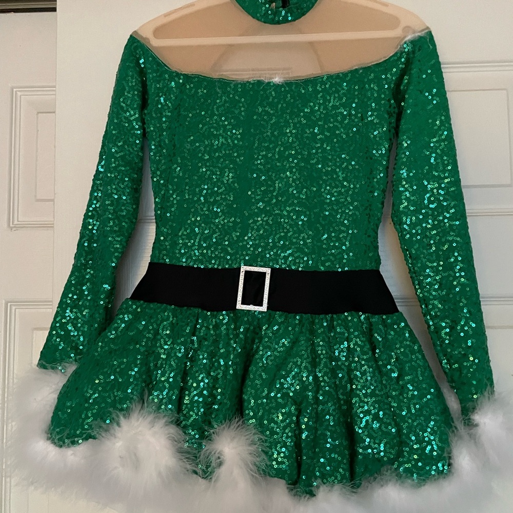 Green Santa dance costume
